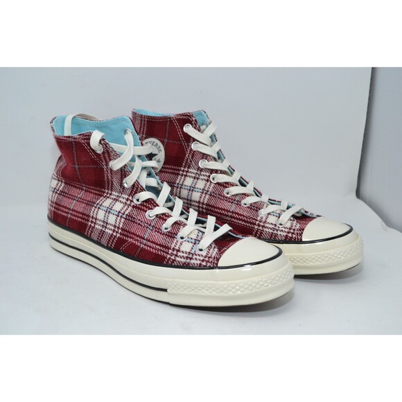 Converse Chuck Taylor All Star 70 Hi Red White Plaid Pack W13.5/ M 11.5 -162403C - Picture 2 of 16